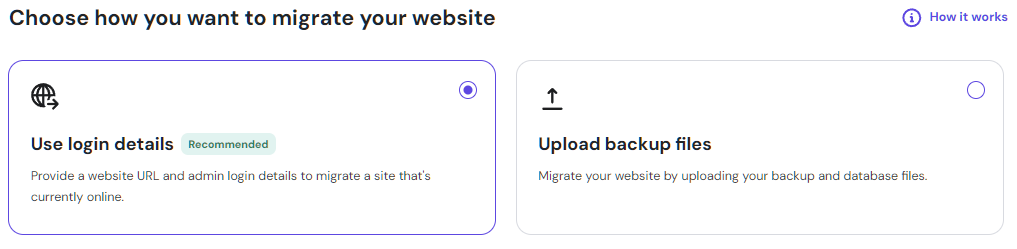 Hostinger website migraiton